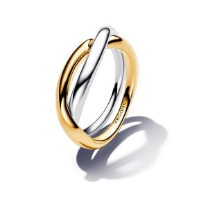 Pandora Bague Anneaux Entrelacés Bicolore - Taille 52