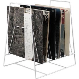 Rangement pour disques vinyles LP - magasin de disques - armoire à disques - stocke 60 à 70 disques - blanc