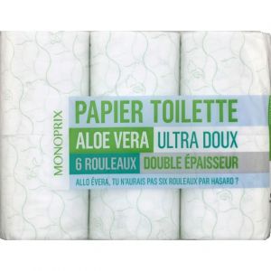 Monoprix Papier toilette Ultra Doux double &eacute;paisseur aloe vera