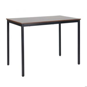 Relaxdays Table à manger, pour 4 personnes, H x L x P : 76 x 110 x 60 cm, salle à manger, jusqu'à 80 kg, marron/noir.