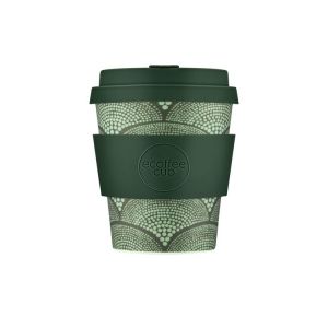 Image de Tasse à café Ecoffee réutilisable et écologique, 100 % végétale, avec couvercle et manchon en silicone, sans mélamine et biodégradable - Passe au lave-vaisselle/micro-ondes - 240 ml - Not That Juan