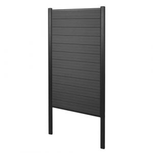 Mendler Brise-vue en WPC Sarthe, poteaux aluminium 100cm anthracite