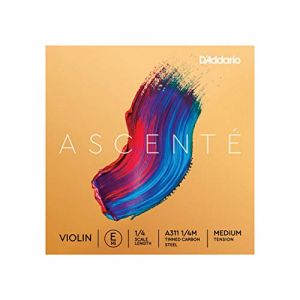 D'Addario A311 1/4M - Corde seule (mi) violon 1/4 Ascent&eacute;, Medium