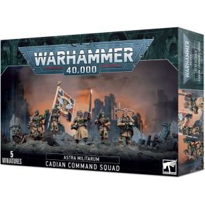 Games Workshop Figurine Warhammer 40k - Astra Militarum Escouade de Commandement Cadienne (2023)