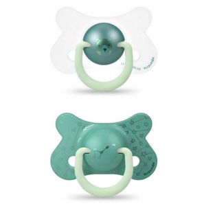 Suavinex Sucette Anatomique 4-18m Night & Day Our Vert Lot de 2