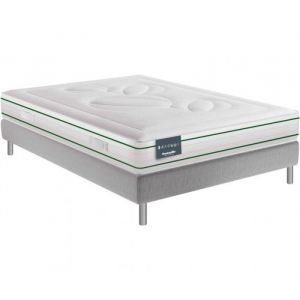 Dunlopillo Ensemble 100% latex naturel 7 zones 22cm HORTENSE, matelas, sommier, pieds 140x190