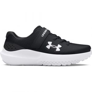 Under Armour Ua Bps Surge 4 Ac Chaussures De Sport Pour Garçons, Baskets Légères Et Confortables, Noir/Gris Anthracite/Blanc