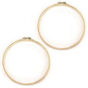 Graine Créative 2 tambours à broder en bois Ø 15 cm