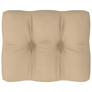 VidaXL Coussin de canap&eacute; palette Beige 50x40x12 cm
