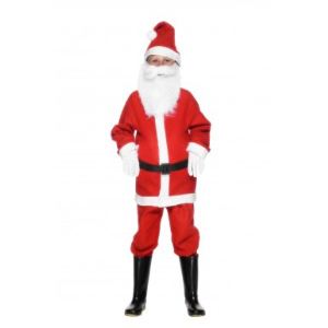 Image de Déguisement Père Noël garçon avec bonnet (3 à 12 ans)