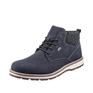 Rieker 38419, Botte Tendance Homme, Bleu, 44 EU