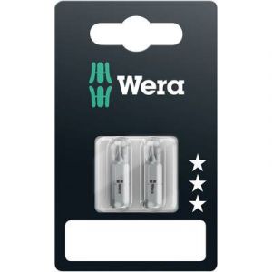 Wera Embout cruciforme PZ 2 05073309001 Acier à outils extra-rigide Forme: D 6.3 2 pc(s)