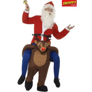 Smiffy's Déguisement Père Noël à dos de renne adulte M