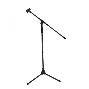 Pied De Microphone KARMA Avec Longue Perc Maniable, avec support micro en ABS