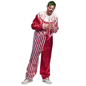 Boland Costume de clown tueur pour adultes, déguisements de carnaval pour hommes, costume d'horreur pour Halloween ou le carnaval