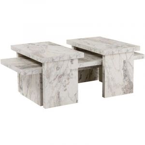 UB DESIGN Asir Group Llc - Table basse en agglom&eacute;r&eacute; 110 x 45 x 41,4 cm Sanctuary