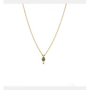 Image de Satellite Collier pendentif moderne cornaline grenat et péridot multicolore Vert