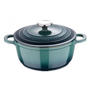 Bergner Excalibur | Casserole de 20 cm de diamètre et 9 cm de hauteur | Avec couvercle | Fabriqué en fonte d'aluminium | Convient au four et à induction | Vert