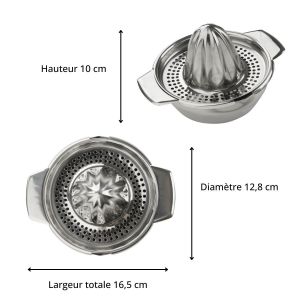 Fackelmann Fm Professional 21411 Presse-Agrumes En Inox, Presse Citron, Presse Fruits, Presse-Agrumes Manuel En Acier Inoxydable
