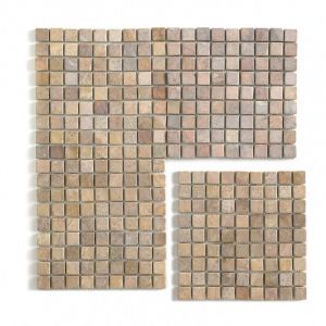 Pegane Carrelage de mosaïque (Boite de 1m²) / Plaque mosaïque mur et sol en marbre naturel coloris rose mat - 30 x 30 cm -