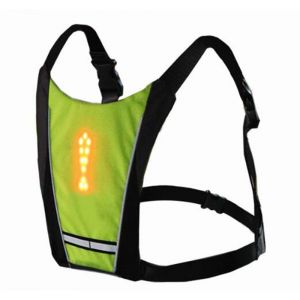 Novago Gilet Jaune de Cyclisme Rechargeable Via USB Réfléchissant avec LED Clignotant Télécommande pour Cyclisme Courir Marche Jogging