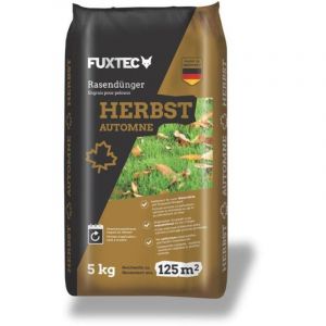Fuxtec Engrais gazon automne FX-RDH5 riche en potassium sac 5 kg pour 125 m2 granulés solubles fabrication allemande