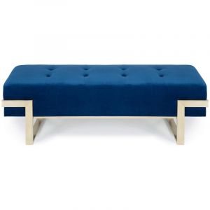 Image de No Banquette Istanbul Velours Bleu Pieds Or