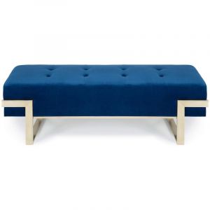 Image de No Banquette Istanbul Velours Bleu Pieds Or