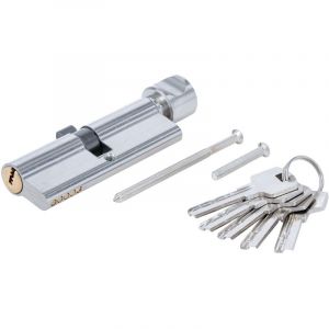 BGS Technic Cylindre de serrure de securite avec bouton 90 mm et 5 cles