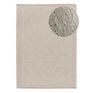 Tapis ethnique avec relief pamuk 40 Crème 60x90 cm - Atticgo