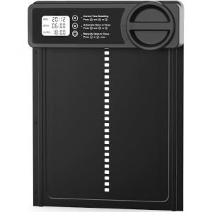 Porte Automatique pour Poulailler - DARMOWADE - Minuterie - &Eacute;cran LCD &Eacute;tanche - Fonctionne &agrave; Piles
