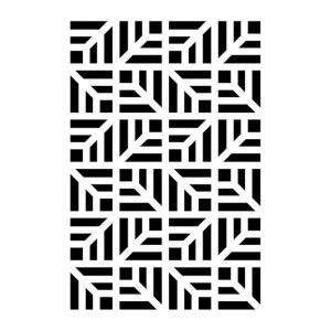 Artémio Pochoir Home Deco - Fond géométrique - 10 x 15 cm