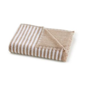 Drap de bain rayé éponge 500 g, Arzon