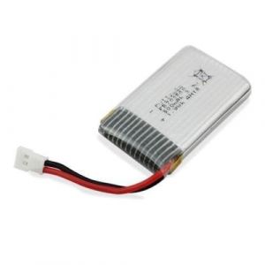 Batterie Lipo Rechargeable 3.7V 500mAh Compatible avec Syma X5, X5C, X5SC, X5SW, Cheerson CX-30W Efficacité Énergétique, 45x25x9 - Poids : 16 GR, Argent