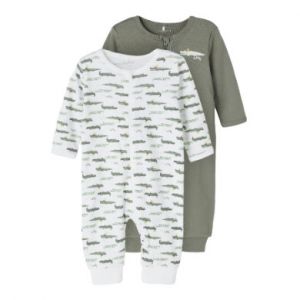 name it Combinaison 2 pièces Agave Green Crocodile - Taille 50 (naissance)