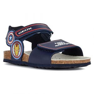 Geox Garçon J Ghita Boy Sandal, Bleu Marine, 32 EU