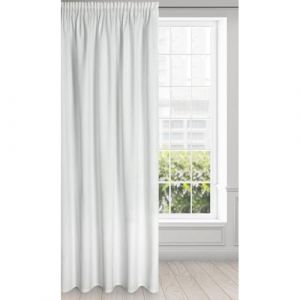 Eurofirany Rideau en Velours avec Ruban Fronceur - 1 Panneau, Traitement de Fenêtre Occultant, Rideaux pour Chambre, Cuisine, Salon, Super Doux, 140x270 cm, Blanc