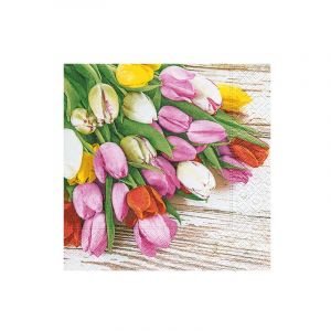 Image de Paper+design Serviettes 33x33 cm - Bunch of tulips x20 - Categorie fantome - PAPER DESIGN