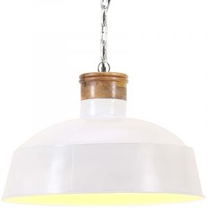 Image de VidaXL Lampe suspendue industrielle 58 cm Blanc E27