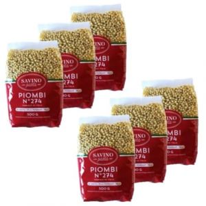 Savino Pasta - Lot 6x Pâtes Gros Plombs n°274 - Paquet 500g