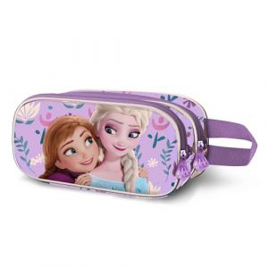 Disney La Reine des Neiges 2 (Frozen 2) Beauty-Trousse 3D Double, Lilas, 22 x 10 cm