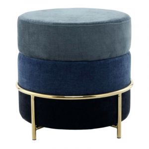 Prix Pouf Design en Velours Matilda 48cm Bleu