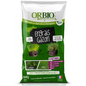 SANS Engrais gazon 4 actions Orbio 10 kg