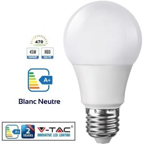 V-TAC Ampoule LED 7W E27 Vt-2007 - Blanc Neutre - 4500k - 200 Deg