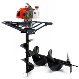 wiltec Tari&egrave;re Thermique en Set Utilisation par 2 Personnes 3 CV 63,3 CCM avec Foret de &Oslash;250 & 300mm