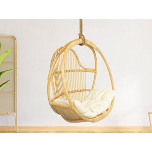 Fauteuil suspendu en rotin naturel BRIANNA