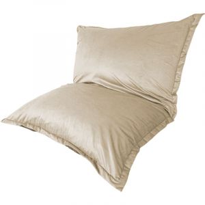 Pouf intérieur xxl Housse en velours crême 190x155cm