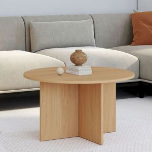 Idmarket Table basse ronde MARTHE 70 cm bois façon hêtre