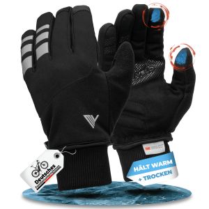 MIVELO THERMO-FIT Gants d'hiver - Polaire thermique & 3M Thinsulate - Noir - Unisexe - Taille M
