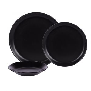 Table passion Service d'assiettes Itit noir 12 pièces Noir